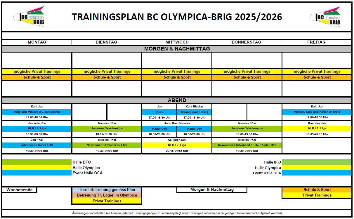 Trainingsplan Hompage 22 23
