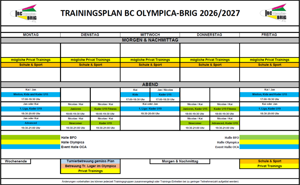 trainingsplan 2026 2027